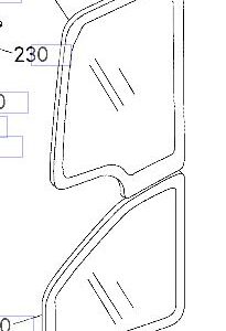 Kubota U55-4 Top door glass
